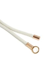 Belt in Ivory Nappa Leather - Image 3