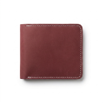 Handmade Genuine Maroon Leather Bifold Wallet for Men – Vintage Slim Minimalist Card Holder - Image 3