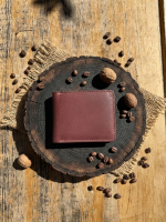 Handmade Genuine Maroon Leather Bifold Wallet for Men – Vintage Slim Minimalist Card Holder